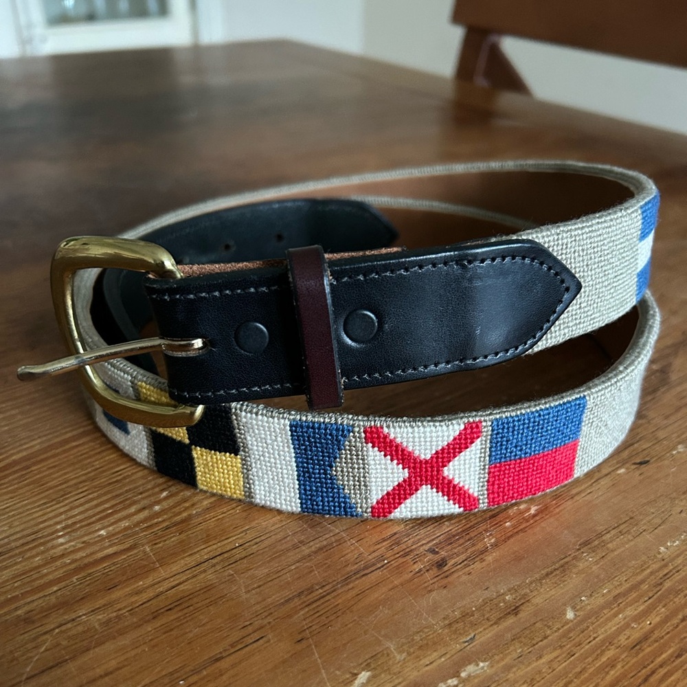 Needlepoint men’s belt